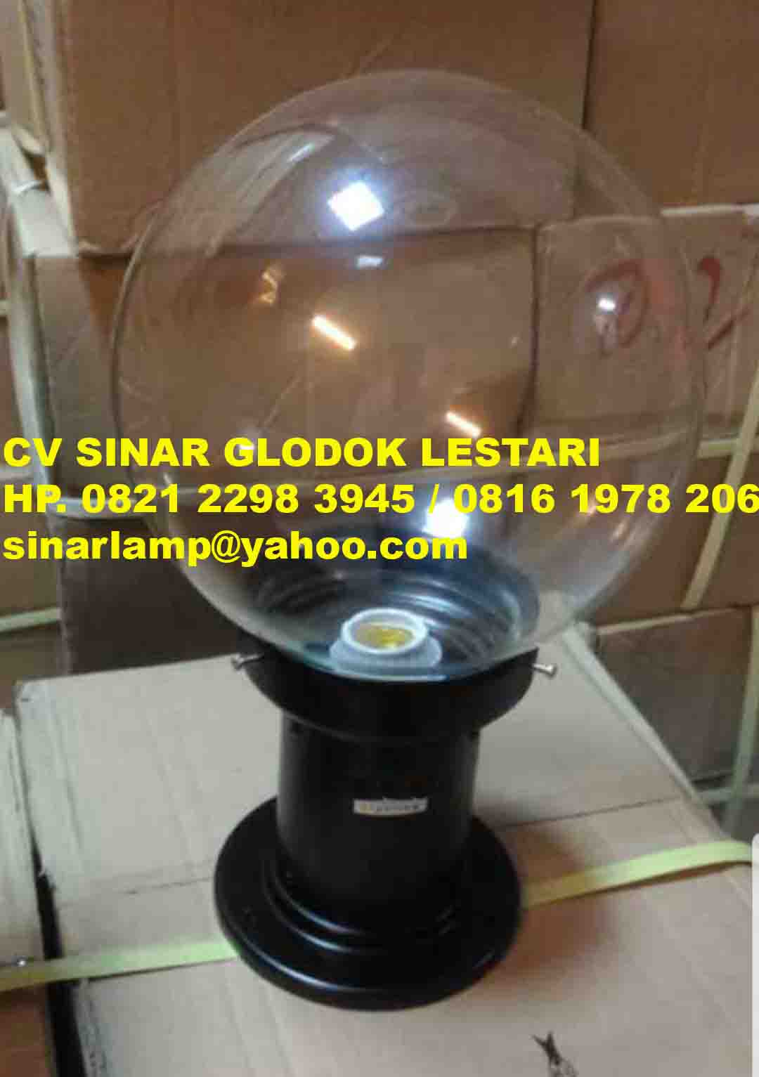 Lampu Taman Pilar Pagar Bulat